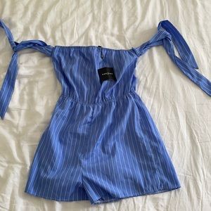 ASOS PARISIAN TALL PINSTRIPE ROMPER